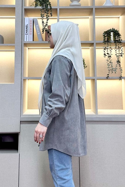 Whisper Grey - Everly Top