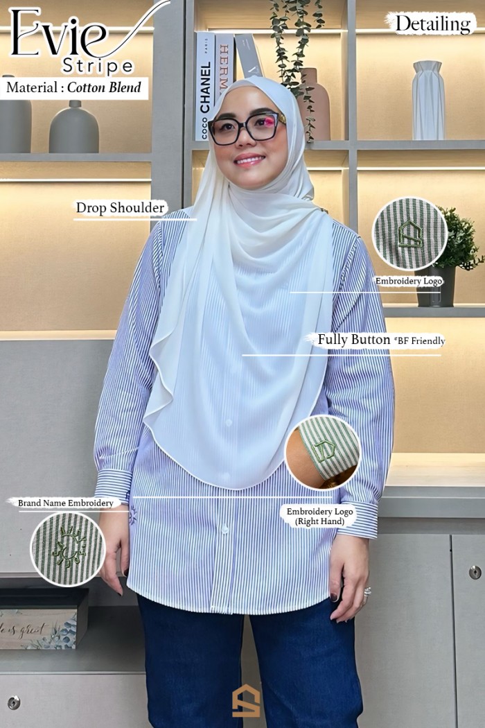 Evie Stripe - Comfort Gray