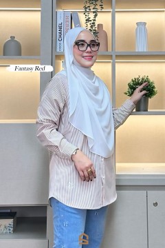 (Pre Order) Evie Stripe V2 - Fantasy Red