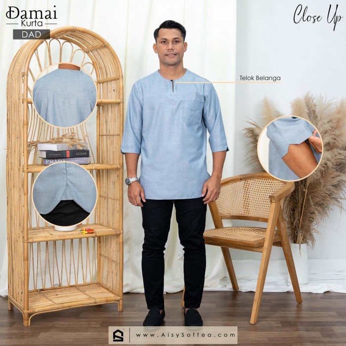 Damai : Kurta Dad - Pale Peach