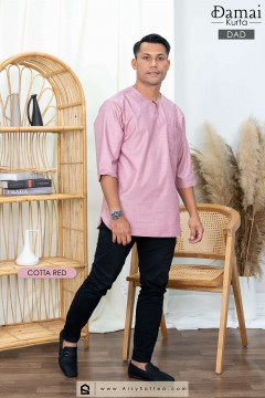 Damai : Kurta Dad - Cotta Red