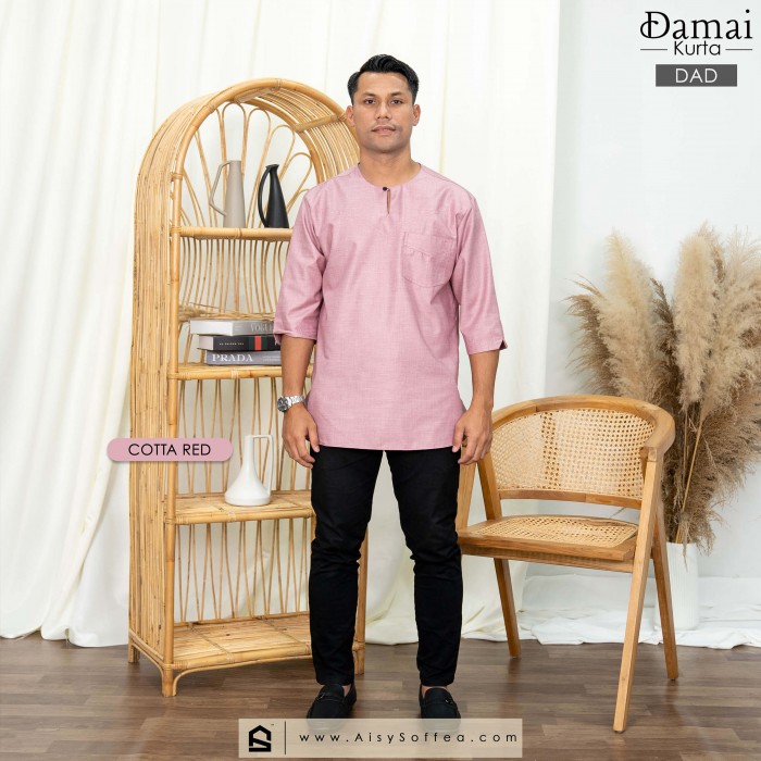 Damai : Kurta Dad - Cotta Red