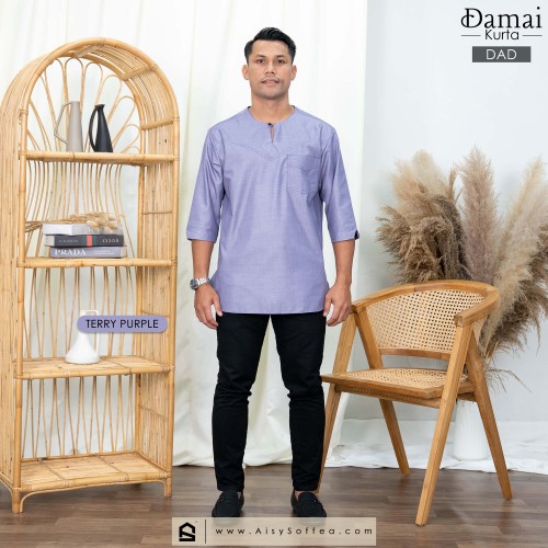 Damai : Kurta Dad - Terry Purple