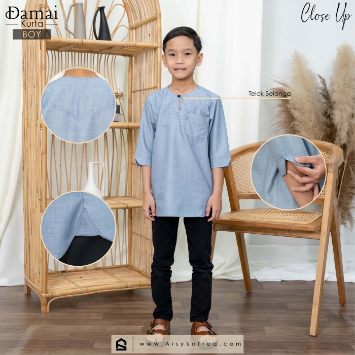 Damai : Kurta Dad - Terry Purple