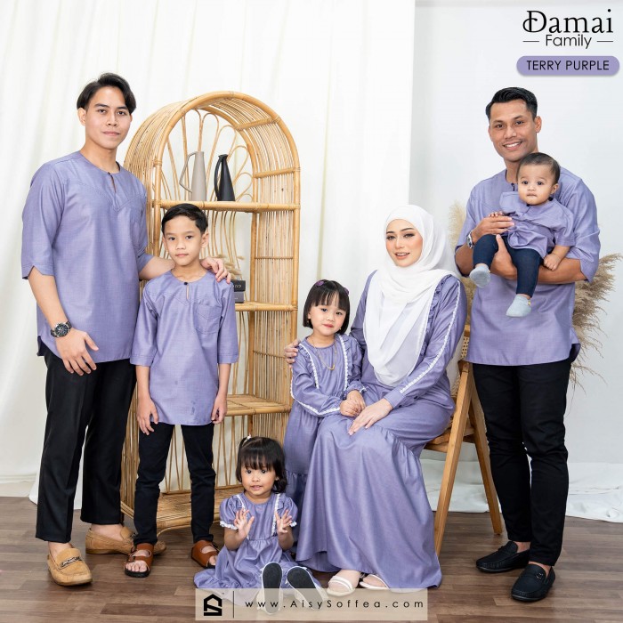 Damai : Kurta Dad - Terry Purple