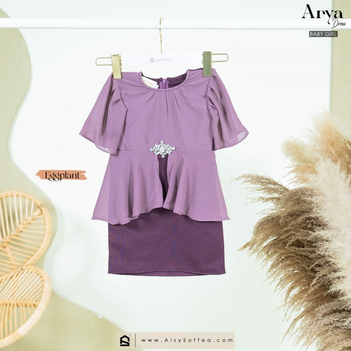 Arya : Kurung Kid - Eggplant (Tiada Manik)