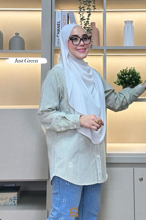 (Pre Order) Evie Stripe V2 - Just Green