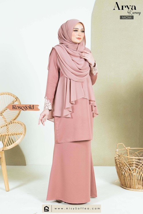 Arya : Kurung Mom - Rosegold