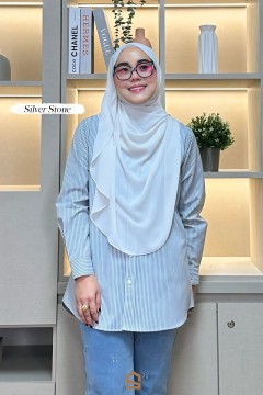 (Pre Order) Evie Stripe V2 - Silver Stone