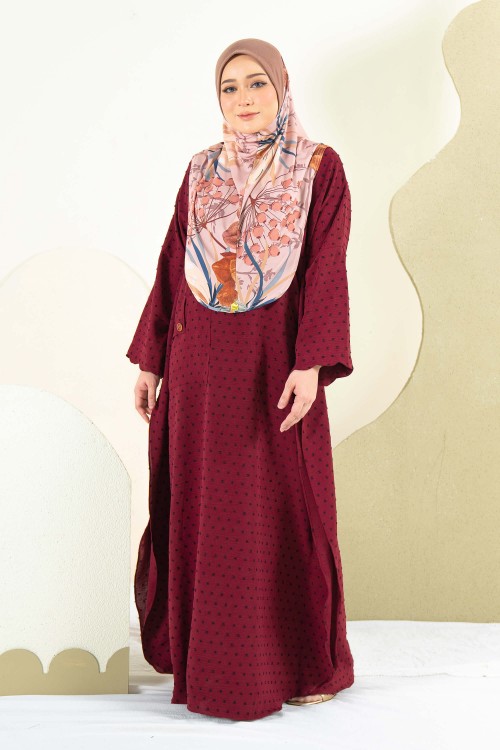 Abaya Kaftan - Garnet