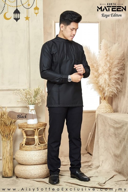 Kurta Mateen Dad - Black