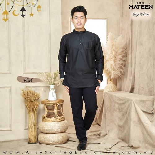 Kurta Mateen Dad - Black