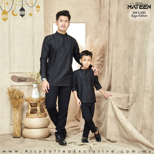 Kurta Mateen Dad - Black